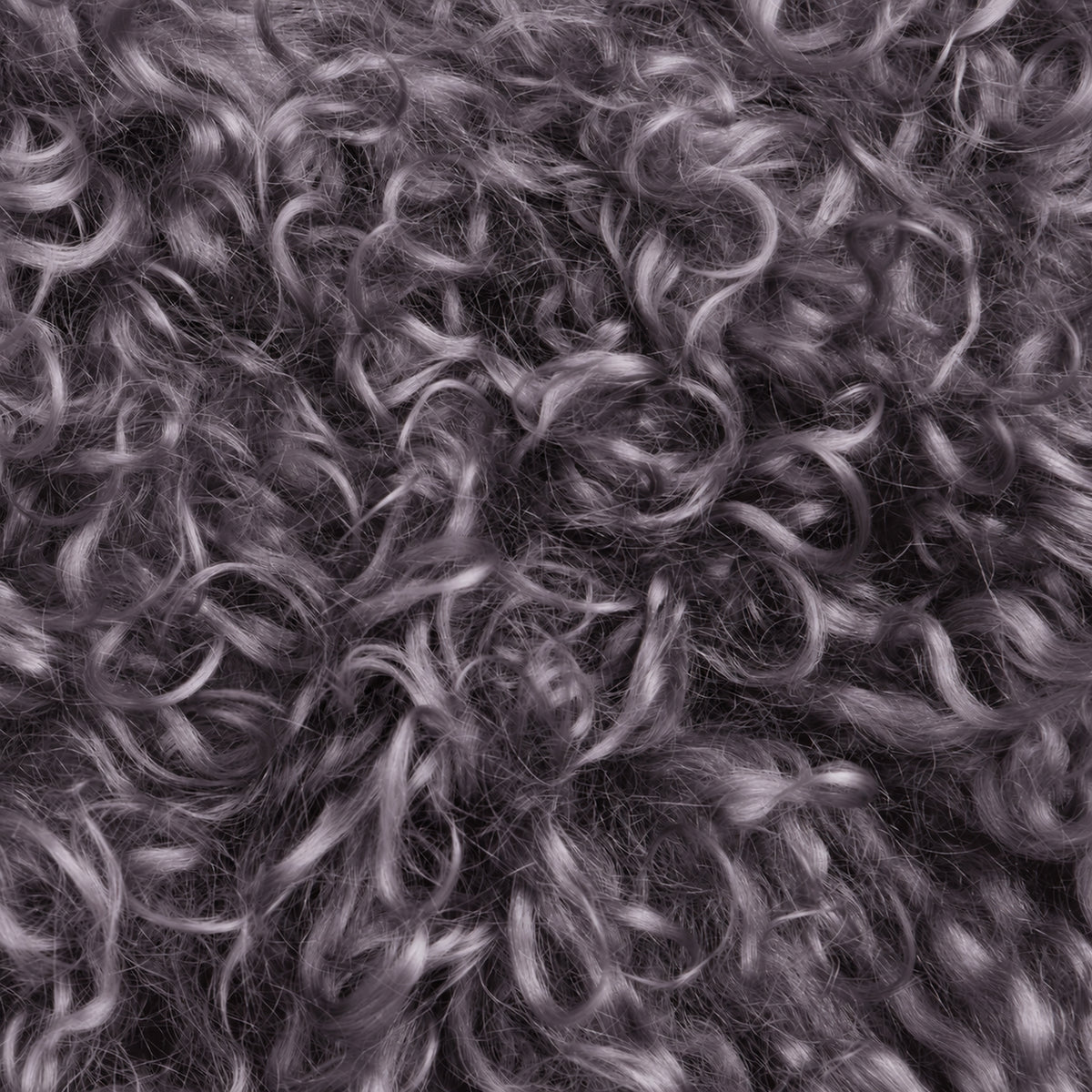 Mongolian Sheepskin Pillow - Pewter - fabric detail | all-groups
