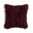 Mongolian Sheepskin Pillow - Wine - 18x18 square pillow