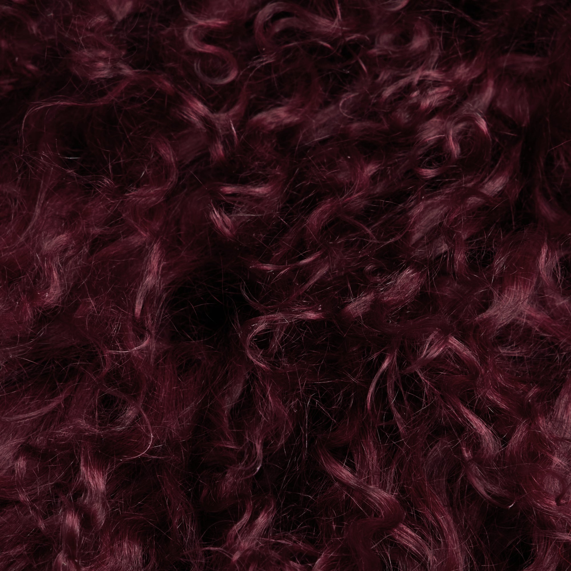 Mongolian Sheepskin Pillow - Wine - fabric detail | all-groups