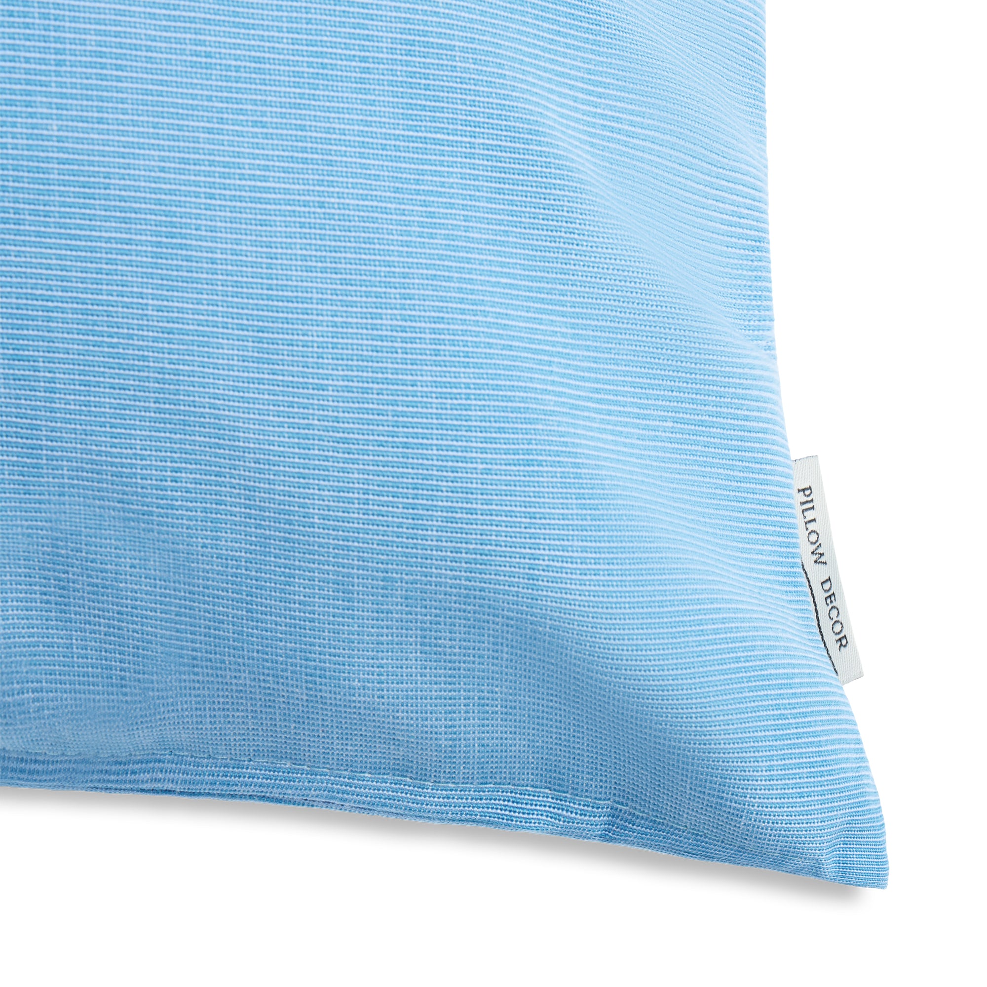Sunbrella Outdoor Solid Pillow - Blue - corner detail | all-groups