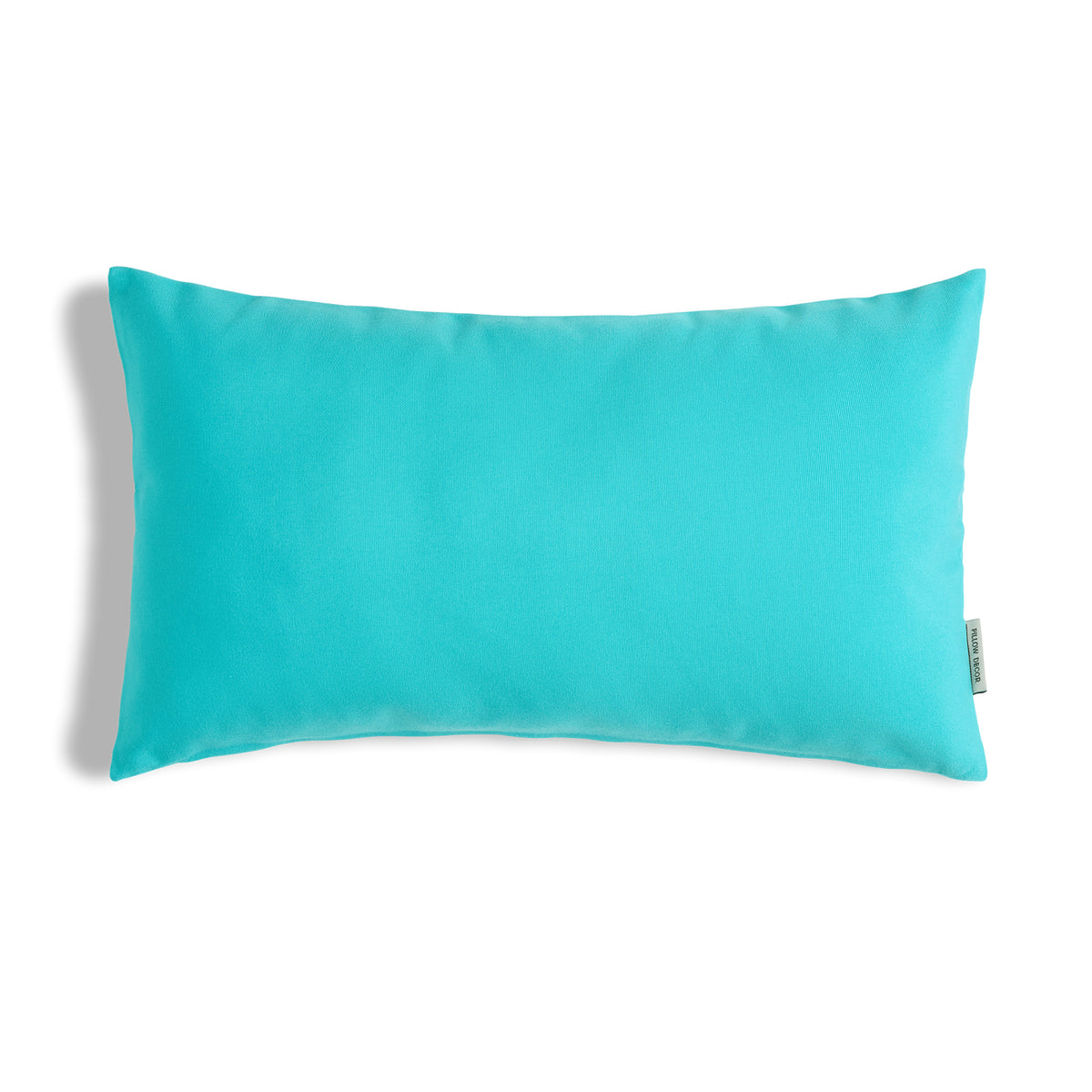 Sunbrella Outdoor Solid Pillow - Aruba Turquoise Blue - 12x20 lumbar pillow