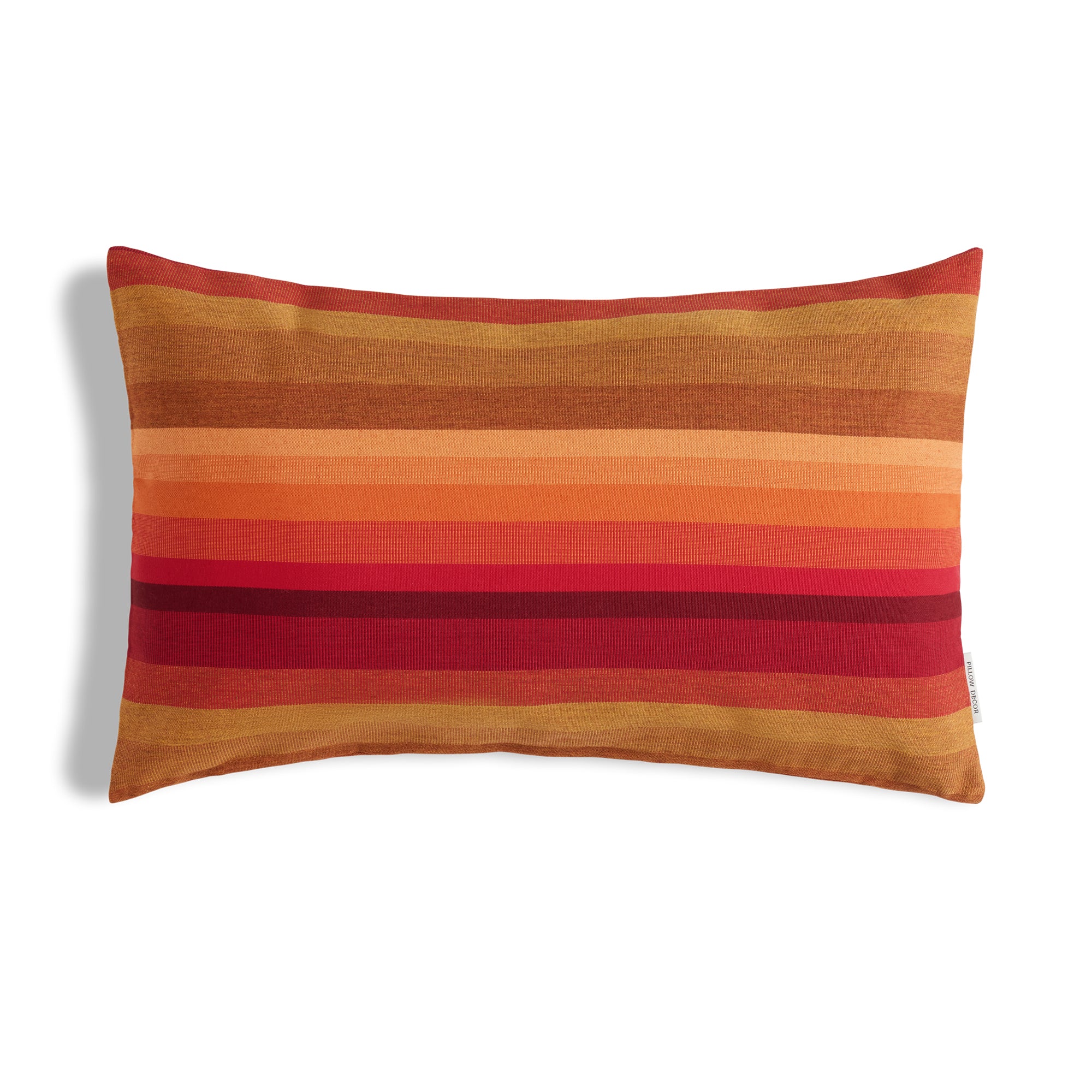 Sunbrella Outdoor Stripe Pillow - Homested Sunset - 12x20 lumbar pillow