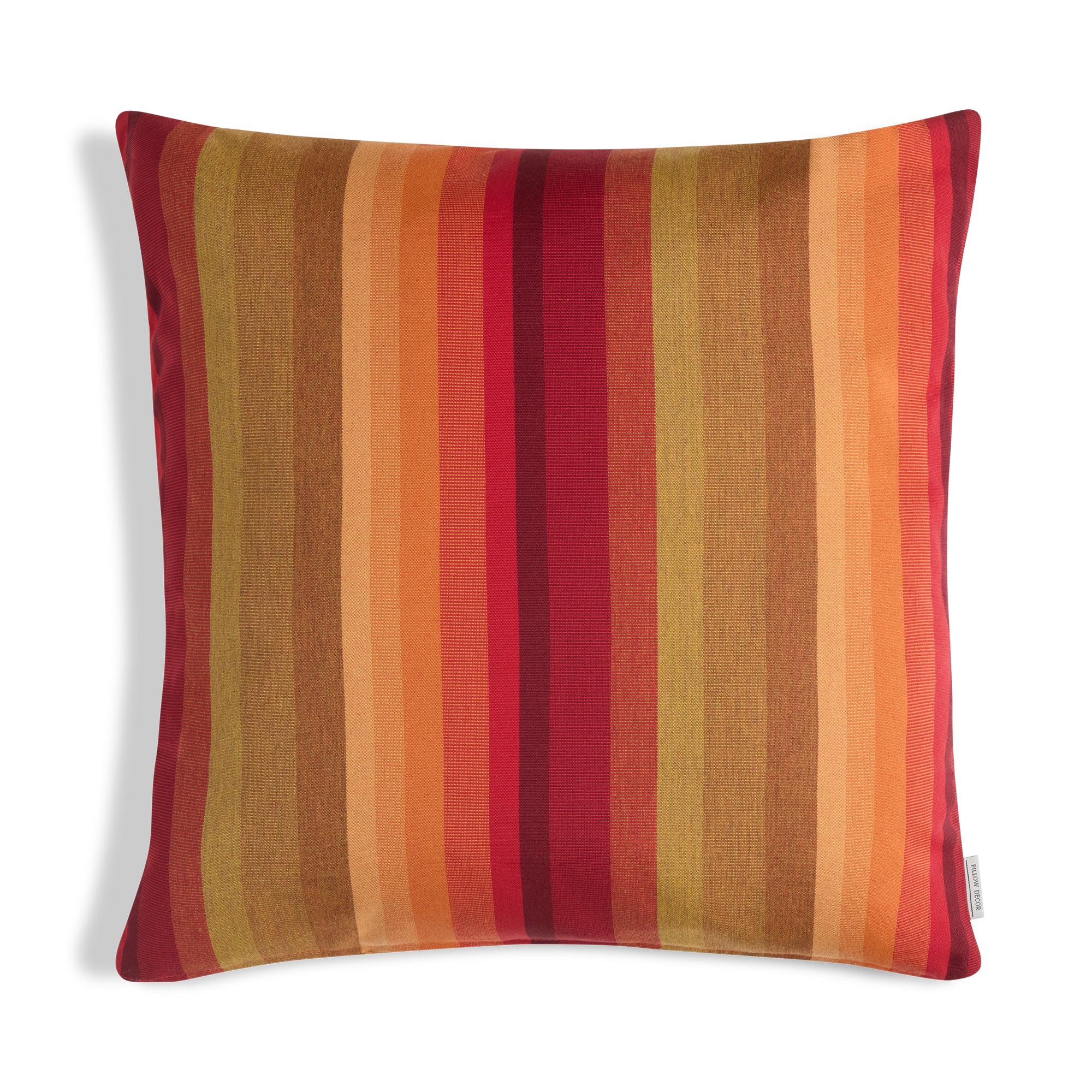 Sunbrella Outdoor Stripe Pillow - Homested Sunset - 20x20 square pillow