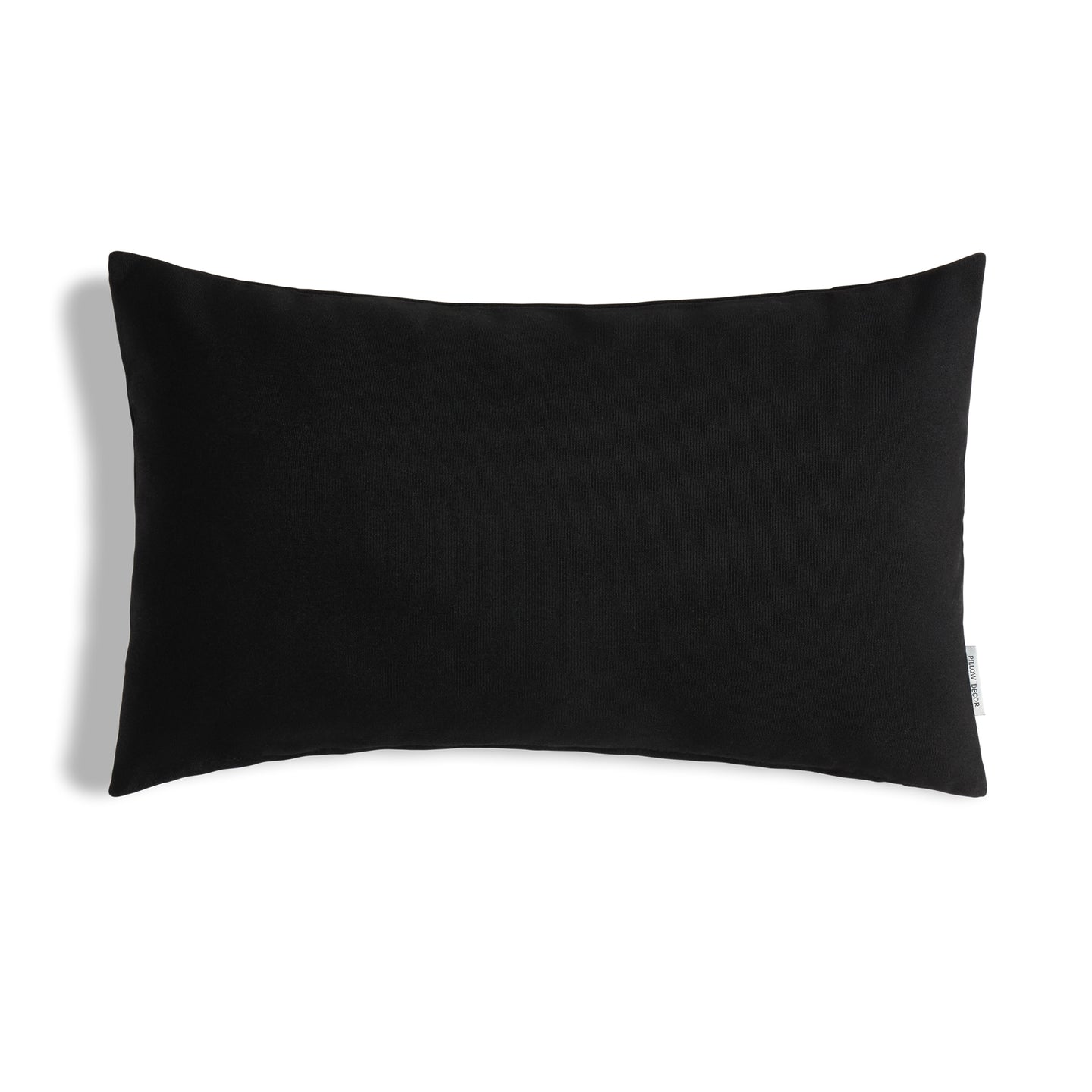 Sunbrella Outdoor Solid Pillow - Black - 12x20 lumbar pillow