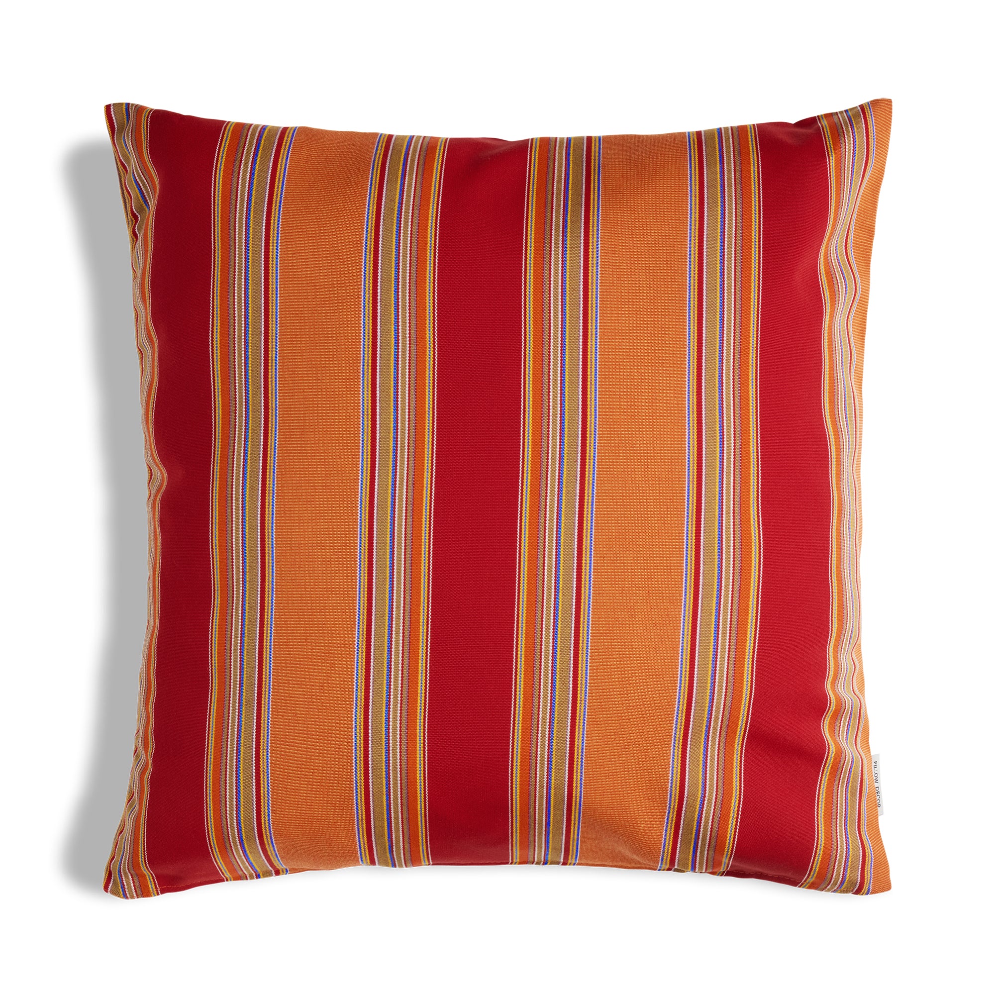 Sunbrella Outdoor Stripe Pillow - Bravada Salsa - 20x20 square pillow