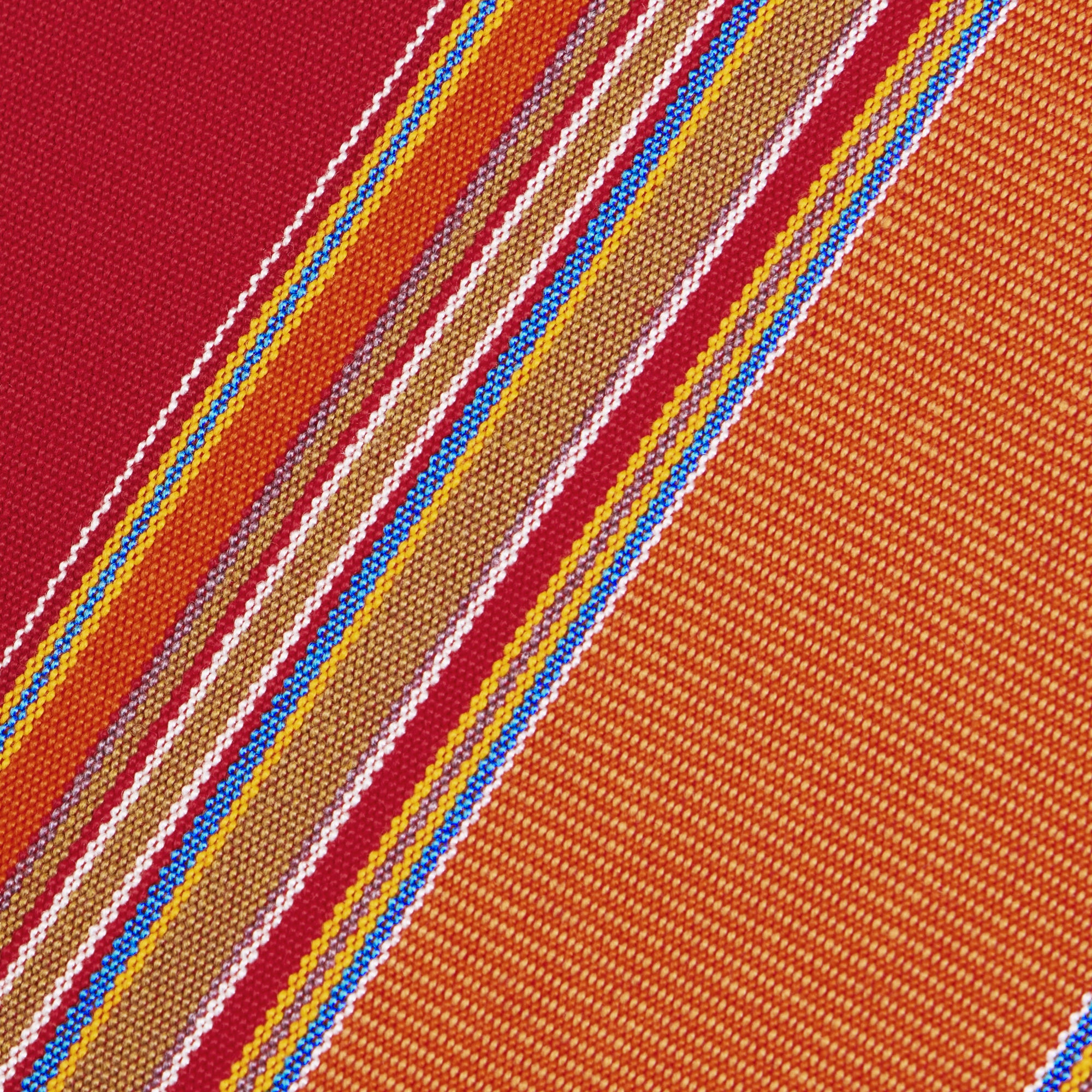 Sunbrella Outdoor Stripe Pillow - Bravada Salsa - fabric detail | all-groups