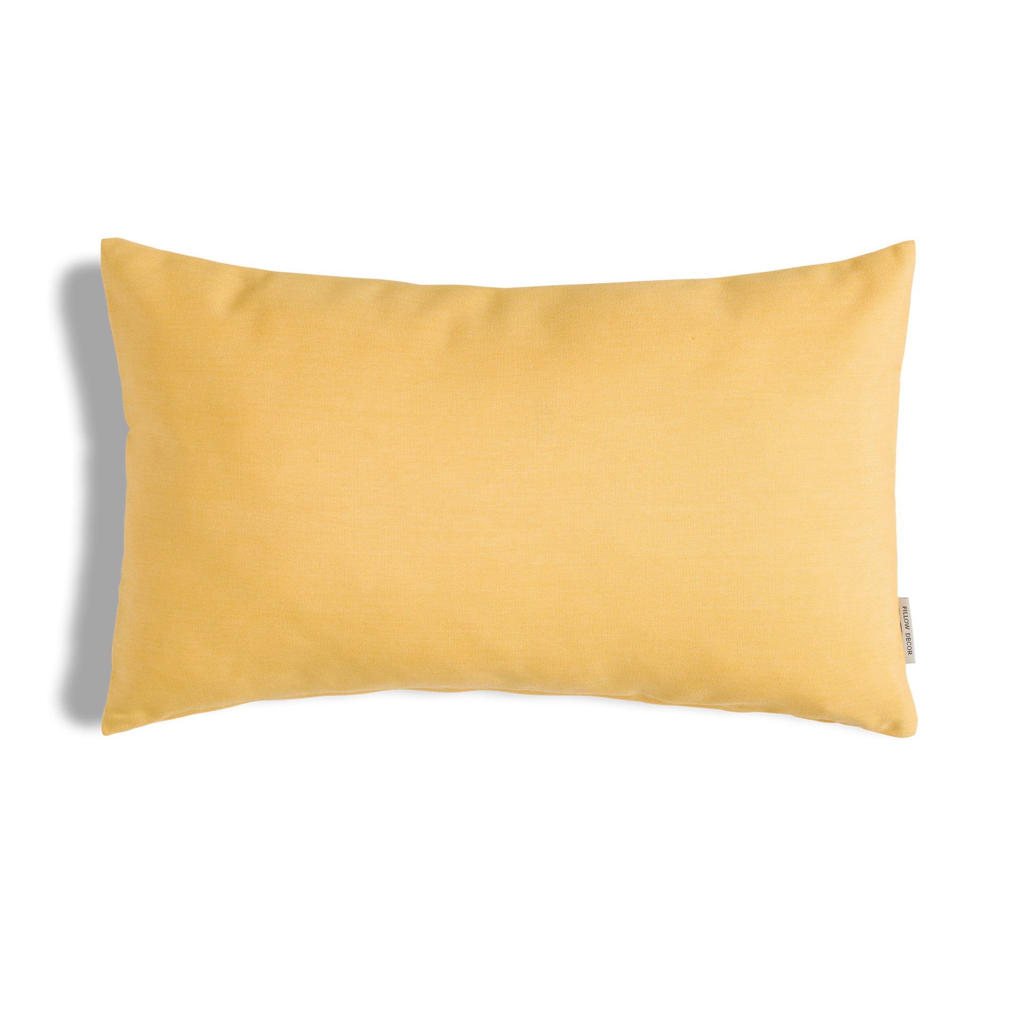 Sunbrella Outdoor Solid Pillow - Buttercup Yellow - 12x20 lumbar pillow