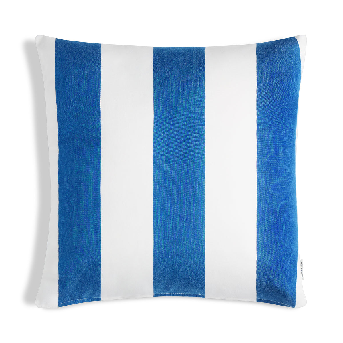 Sunbrella Outdoor Stripe Pillow - Cabana Blue - 20x20 square pillow
