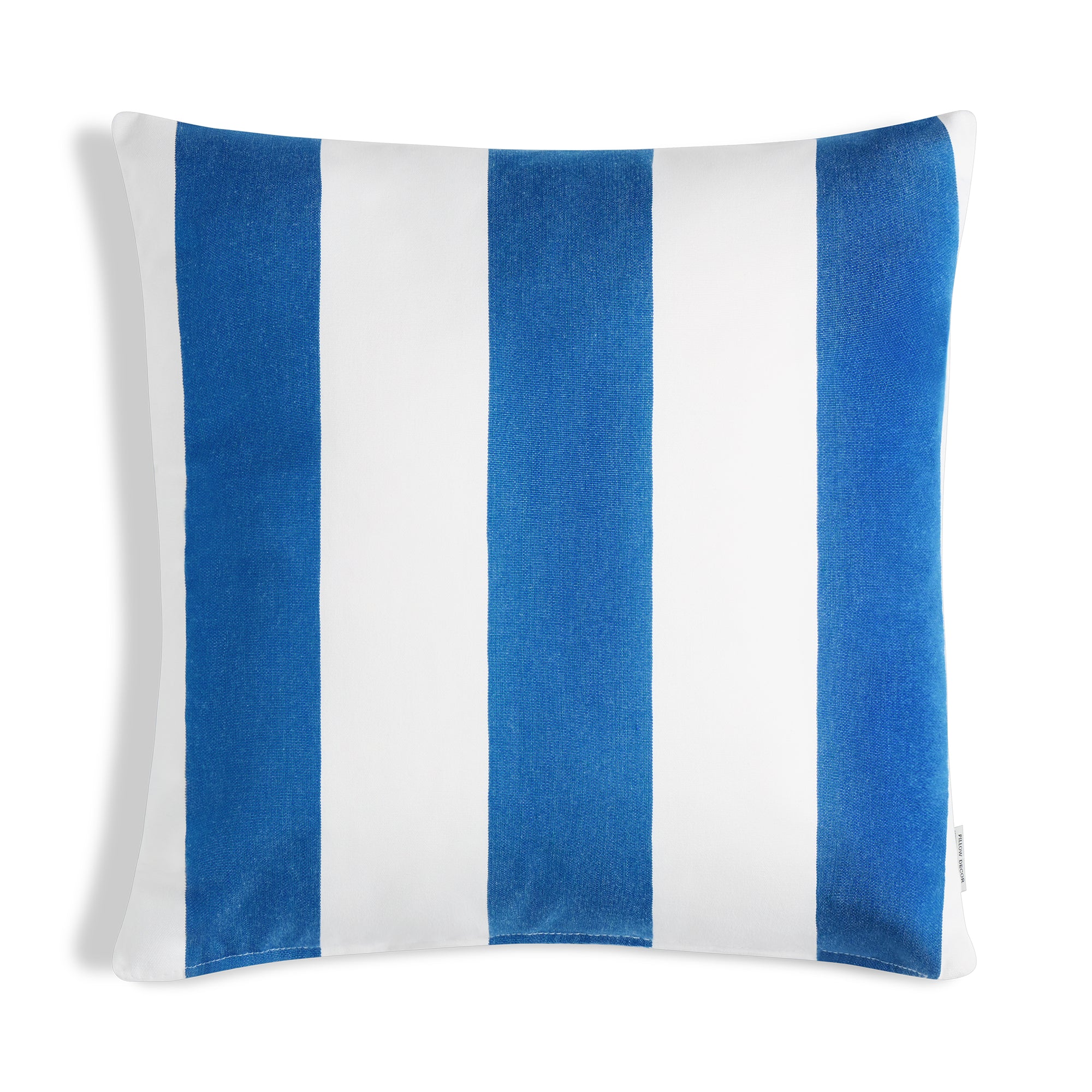 Sunbrella Outdoor Stripe Pillow - Cabana Blue - 20x20 square pillow