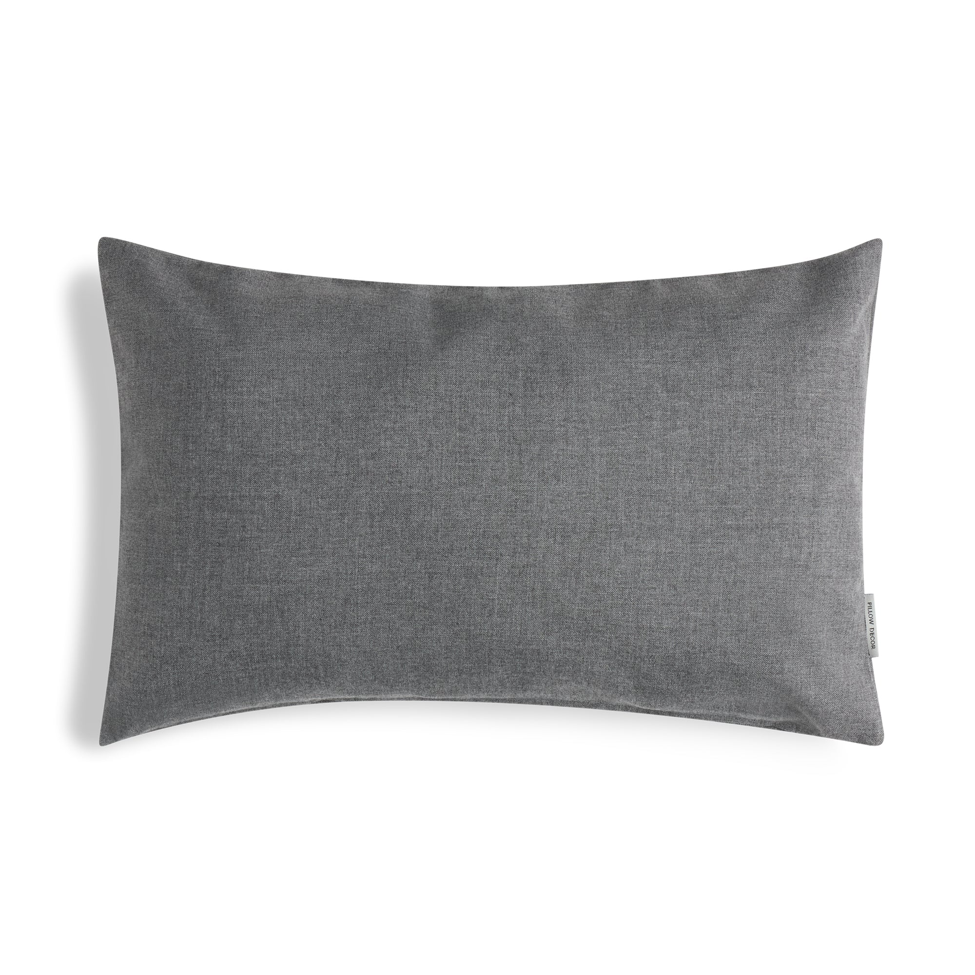 Sunbrella Outdoor Solid Pillow - Heather Gray - 12x20 lumbar pillow