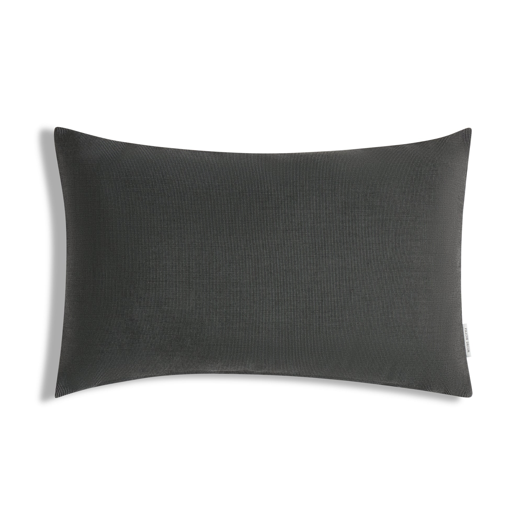 Sunbrella Outdoor Solid Pillow - Dark Gray - 12x20 lumbar pillow