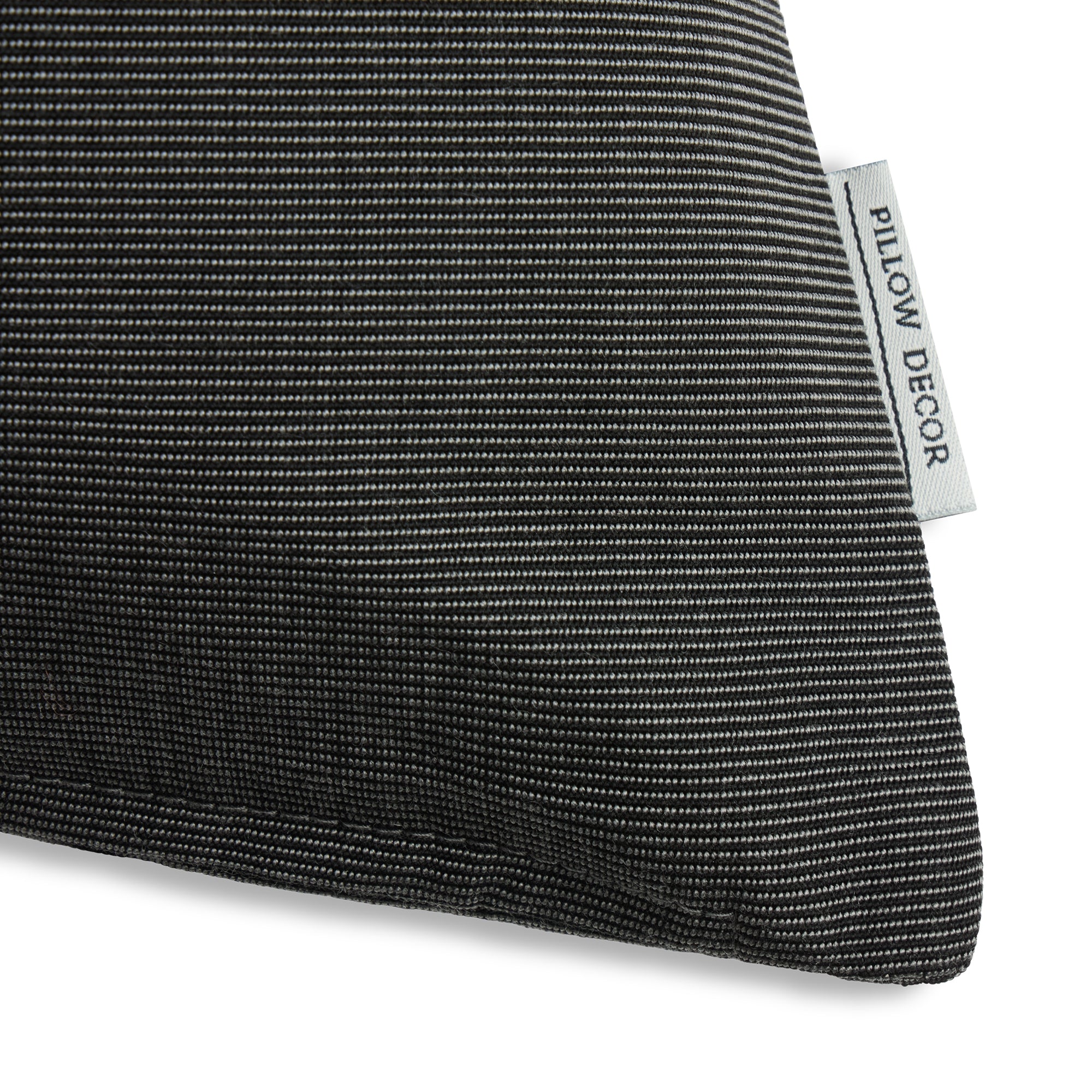 Sunbrella Outdoor Solid Pillow - Dark Gray - corner detail | all-groups