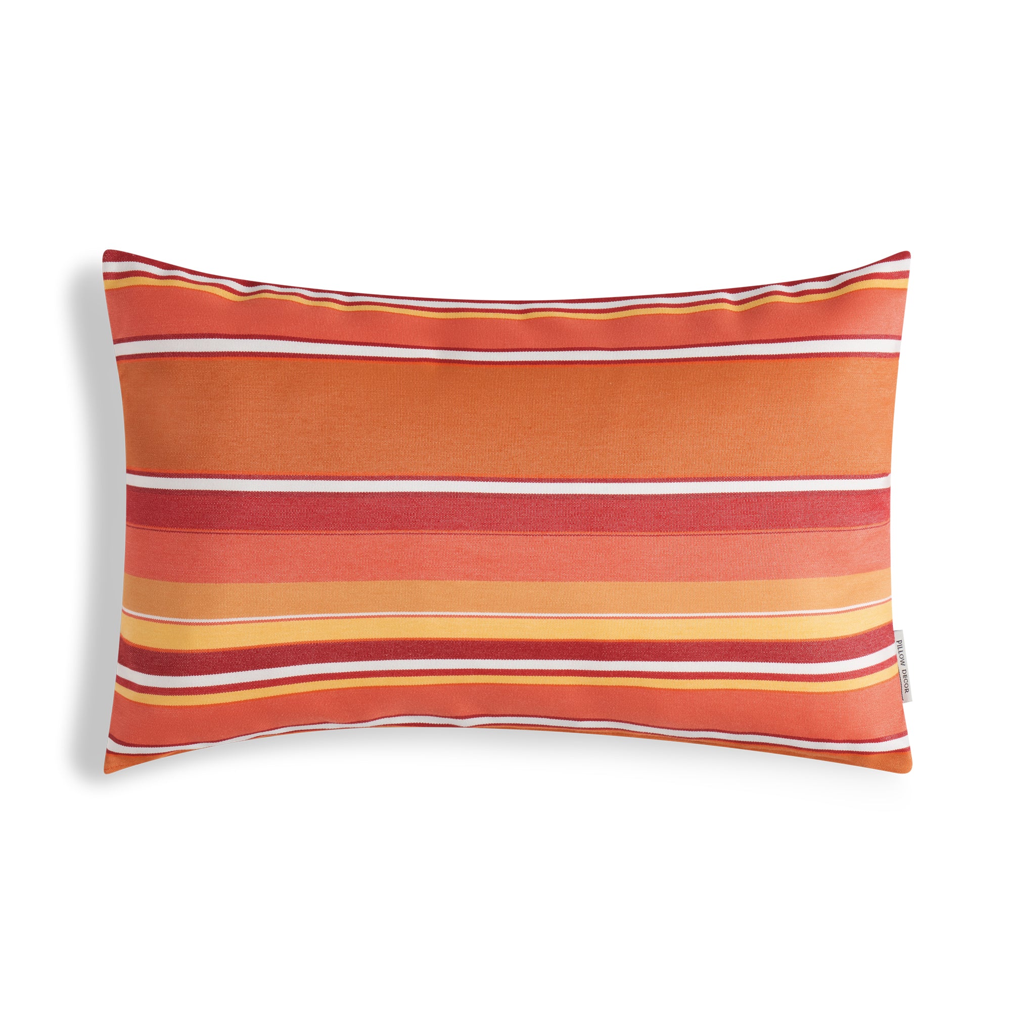Sunbrella Outdoor Stripe Pillow - Dolce Mango - 12x20 lumbar pillow