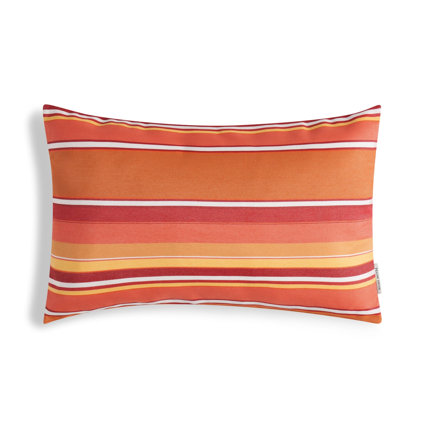Sunbrella Outdoor Stripe Pillow - Dolce Mango - 12x20 lumbar pillow