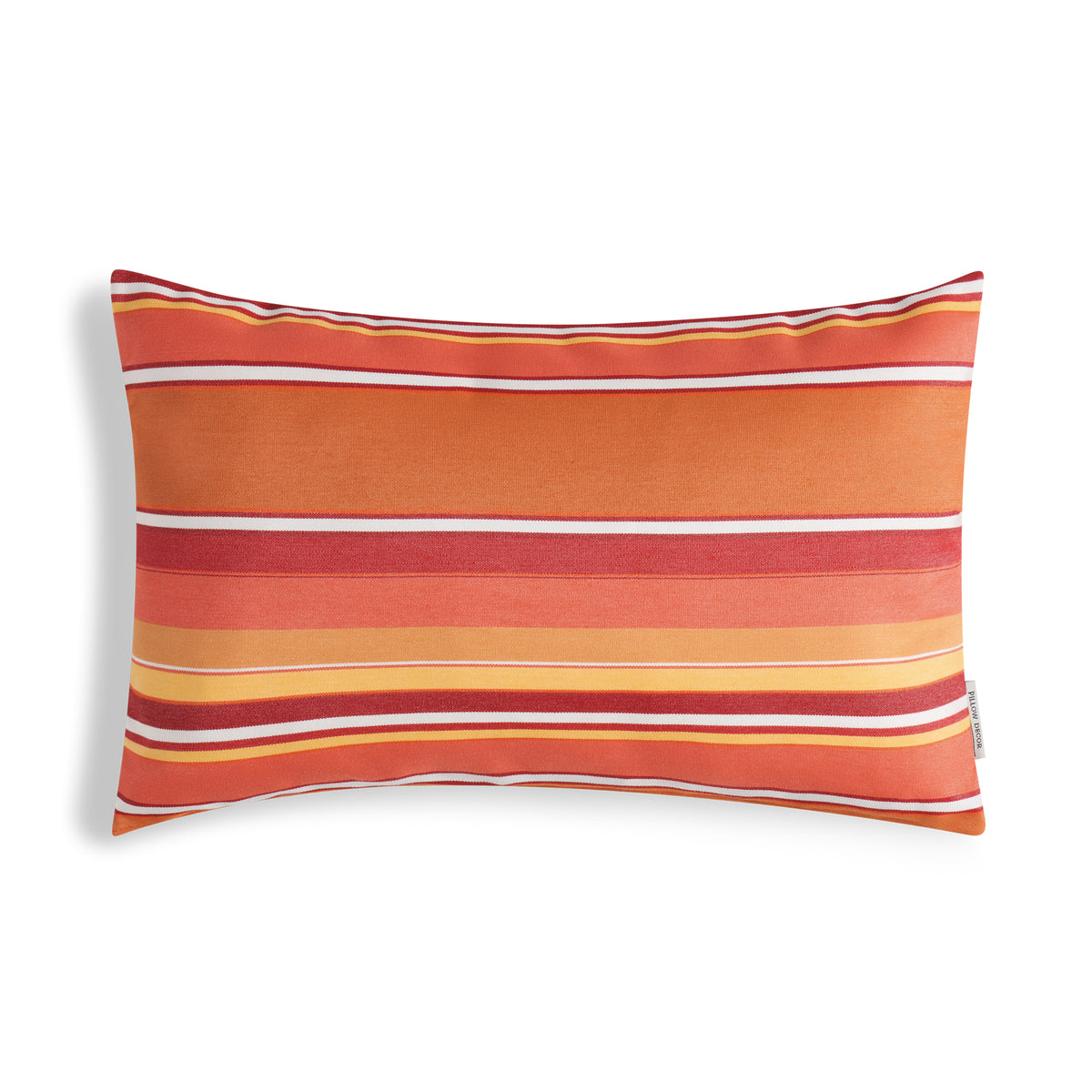 Sunbrella Outdoor Stripe Pillow - Dolce Mango - 12x20 lumbar pillow
