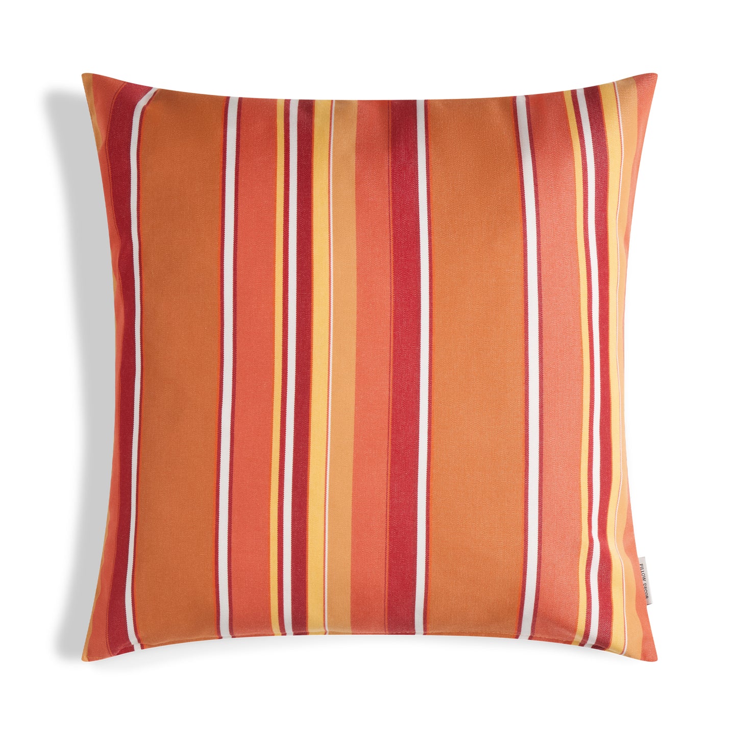 Sunbrella Outdoor Stripe Pillow - Dolce Mango - 20x20 square pillow