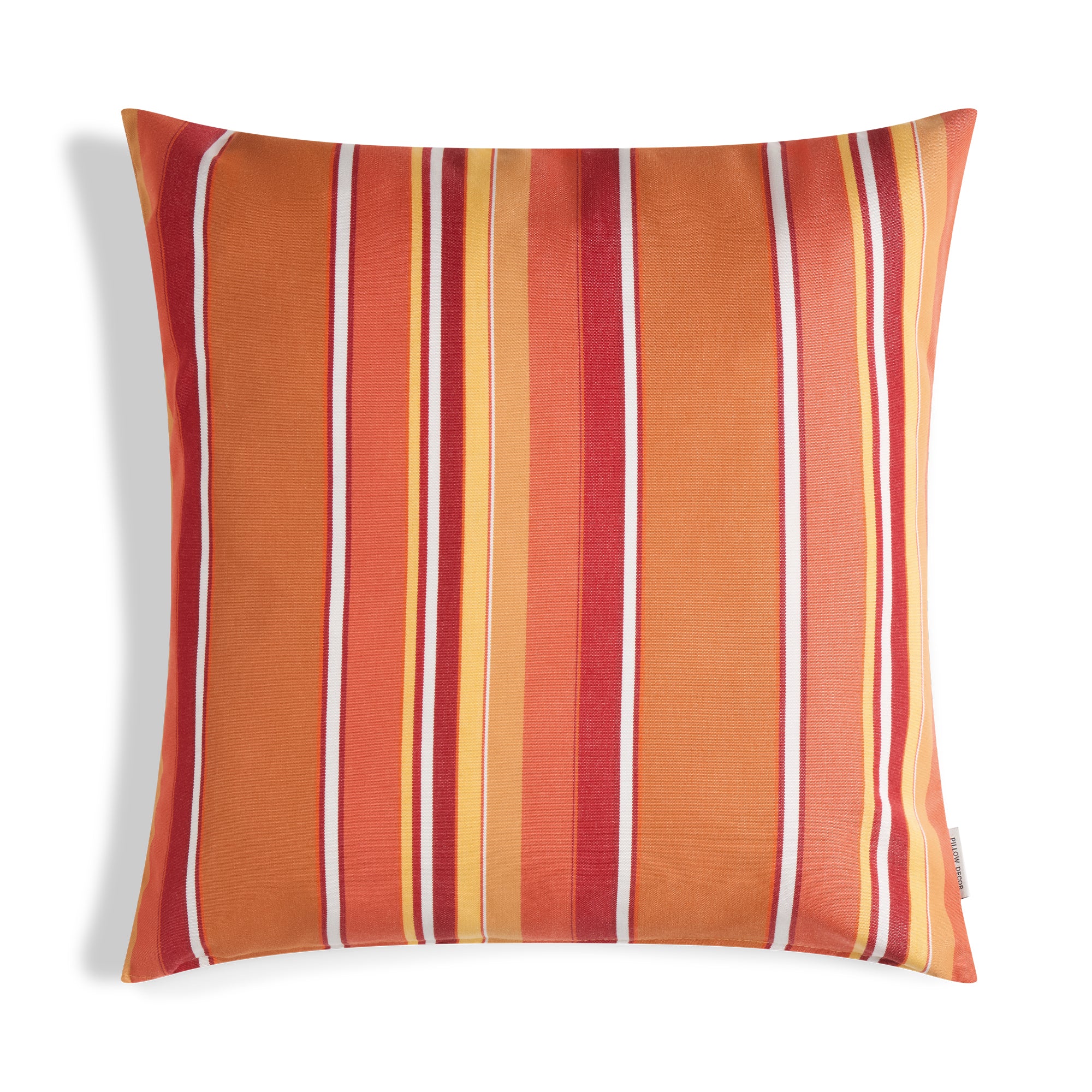 Sunbrella Outdoor Stripe Pillow - Dolce Mango - 20x20 square pillow