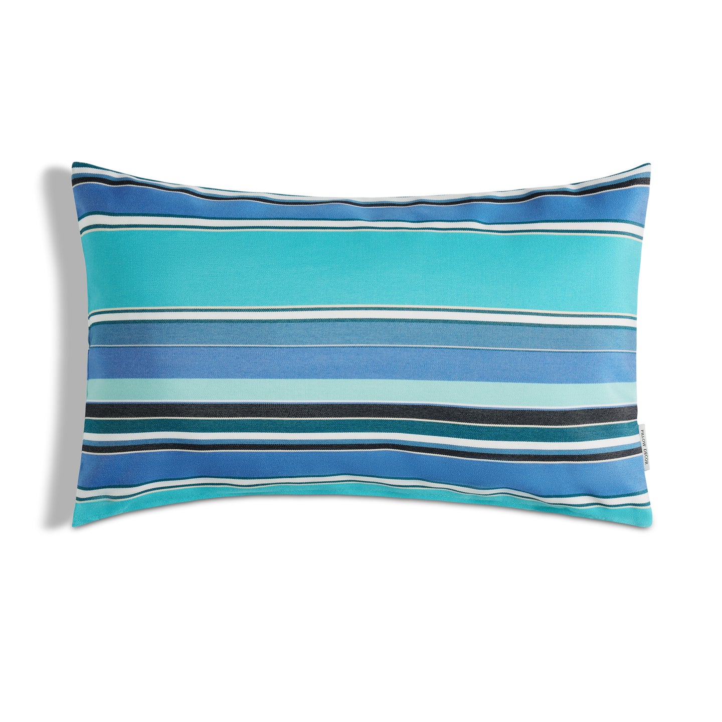 Sunbrella Outdoor Stripe Pillow - Dolce Oasis - 12x20 lumbar pillow