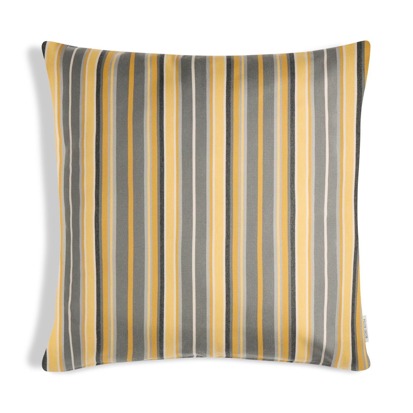 Sunbrella Outdoor Stripe Pillow - Savannah Stone - 20x20 square pillow