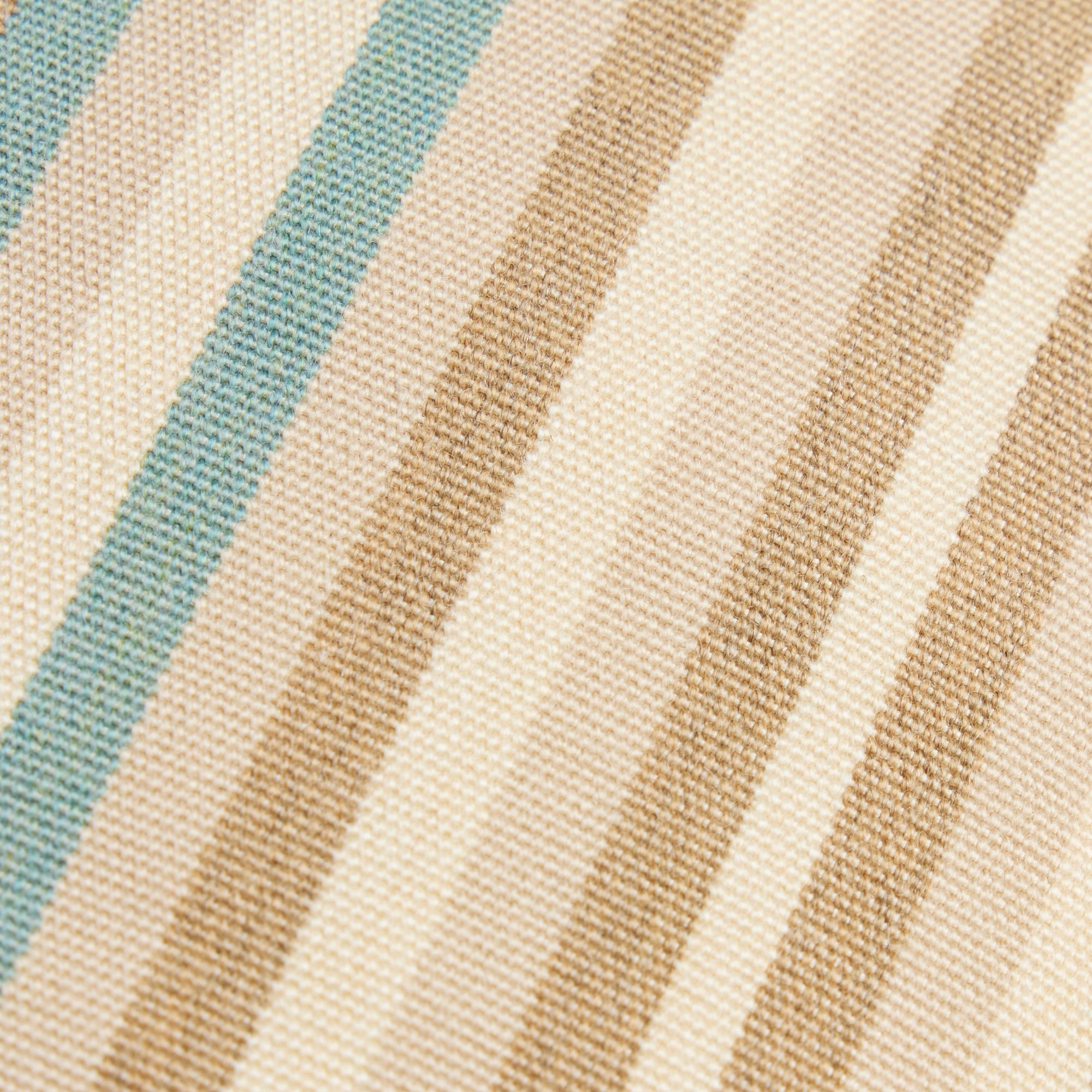 Sunbrella Outdoor Stripe Pillow - Bungalow Beige - fabric detail | all-groups