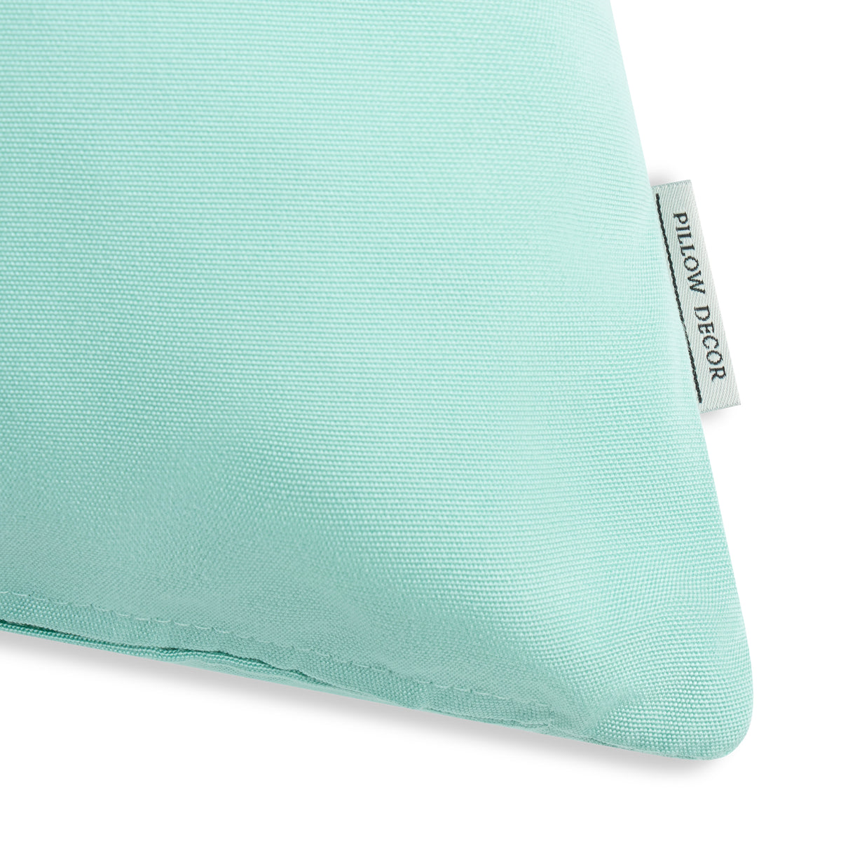 Sunbrella Outdoor Solid Pillow - Seafoam Blue - corner detail | all-groups