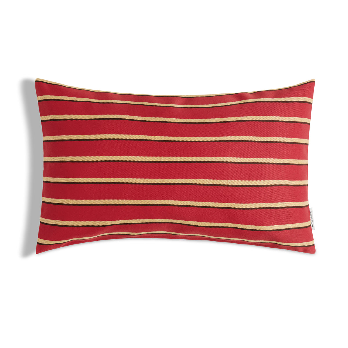 Sunbrella Outdoor Stripe Pillow - Mesa Flame - 12x20 lumbar pillow