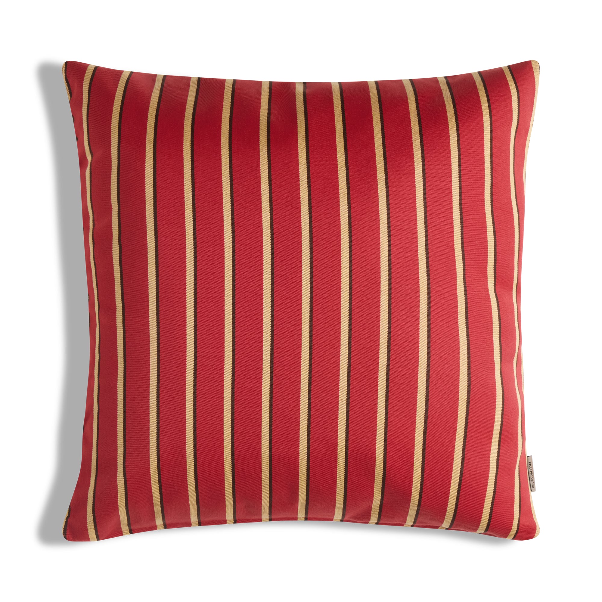 Sunbrella Outdoor Stripe Pillow - Mesa Flame - 20x20 square pillow
