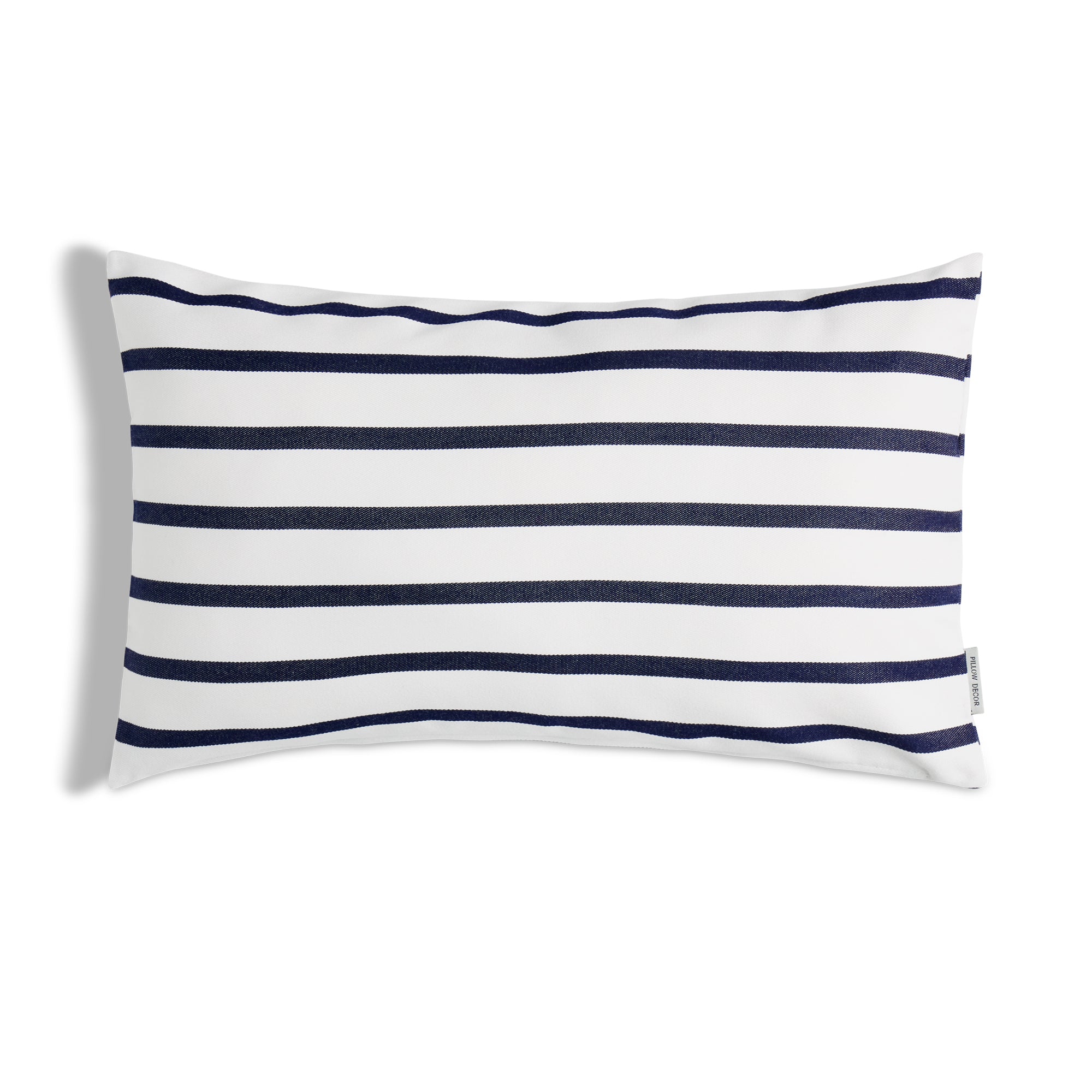 Sunbrella Outdoor Stripe Pillow - Lido Navy - 12x20 lumbar pillow