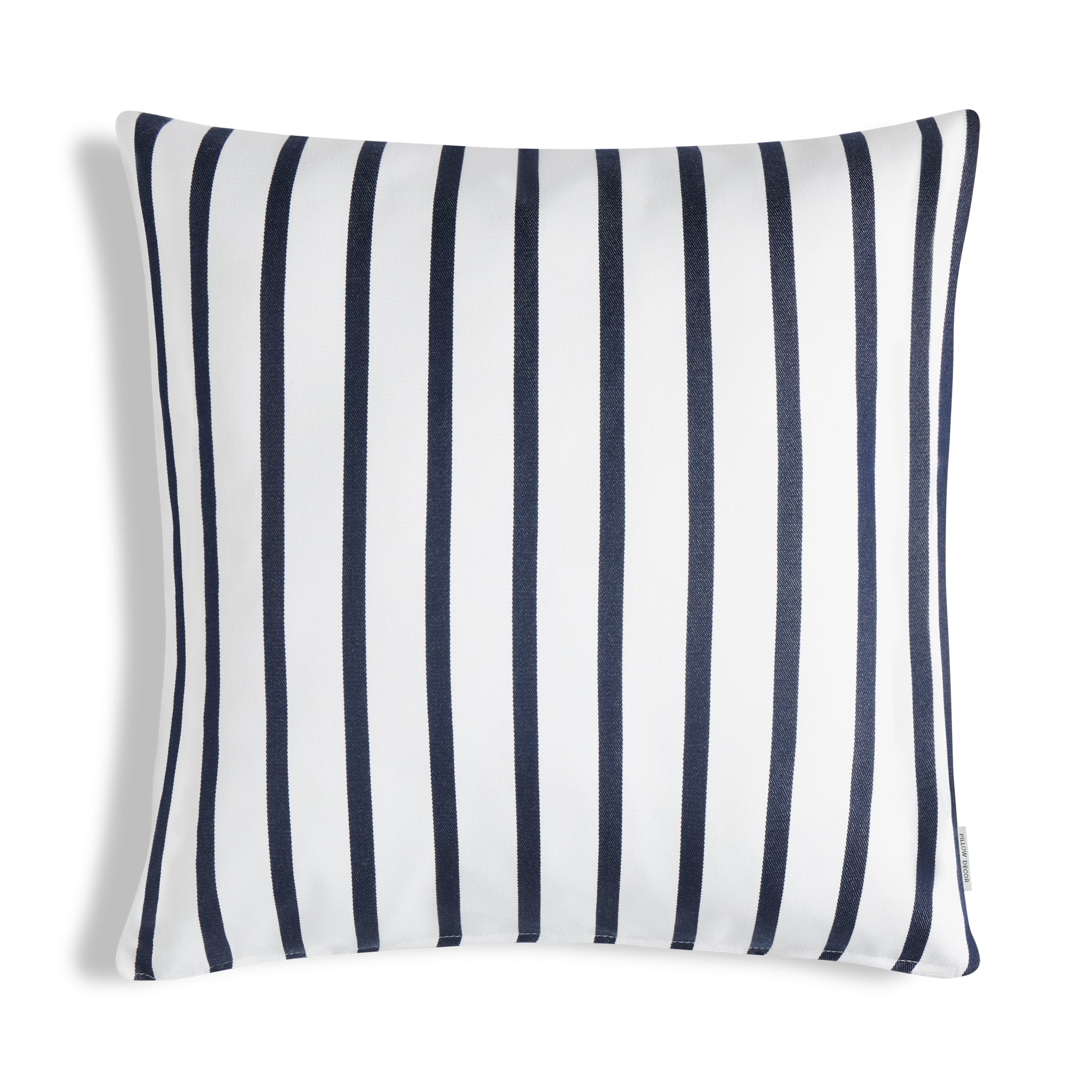 Sunbrella Outdoor Stripe Pillow - Lido Navy - 20x20 square pillow