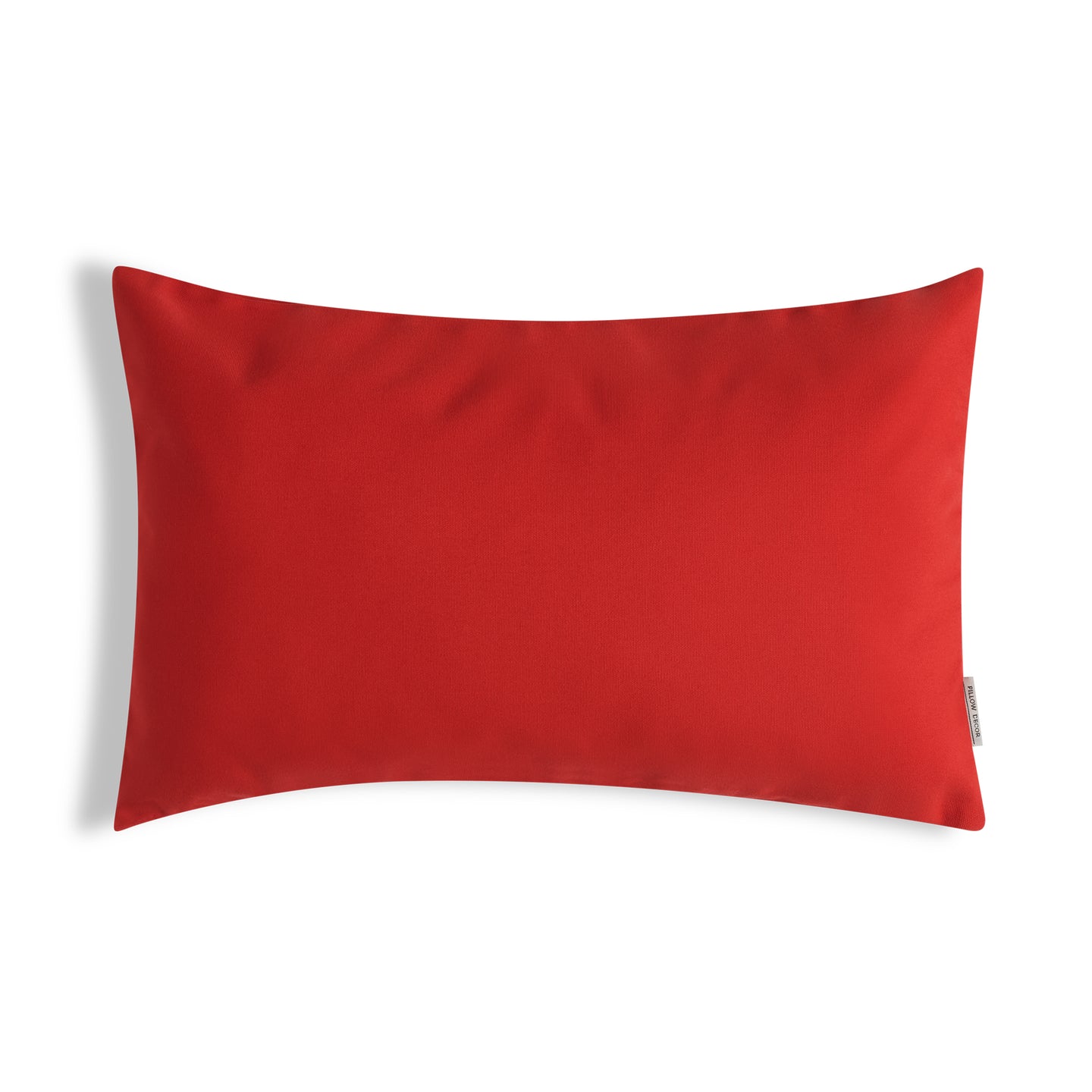 Sunbrella Outdoor Solid Pillow - Poppy Red - 12x20 lumbar pillow