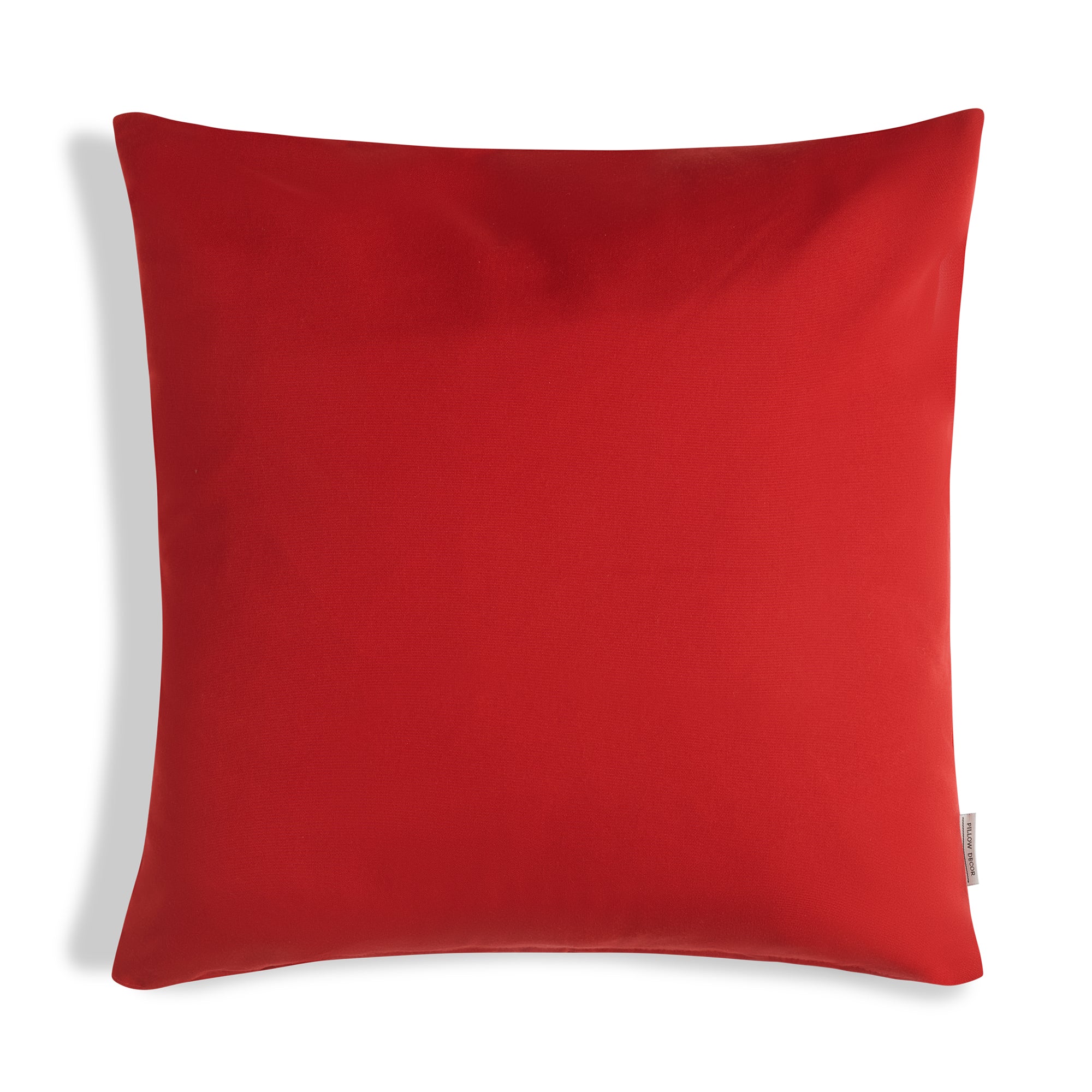 Sunbrella Outdoor Solid Pillow - Poppy Red - 20x20 square pillow