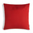 Sunbrella Outdoor Solid Pillow - Poppy Red - 20x20 square pillow