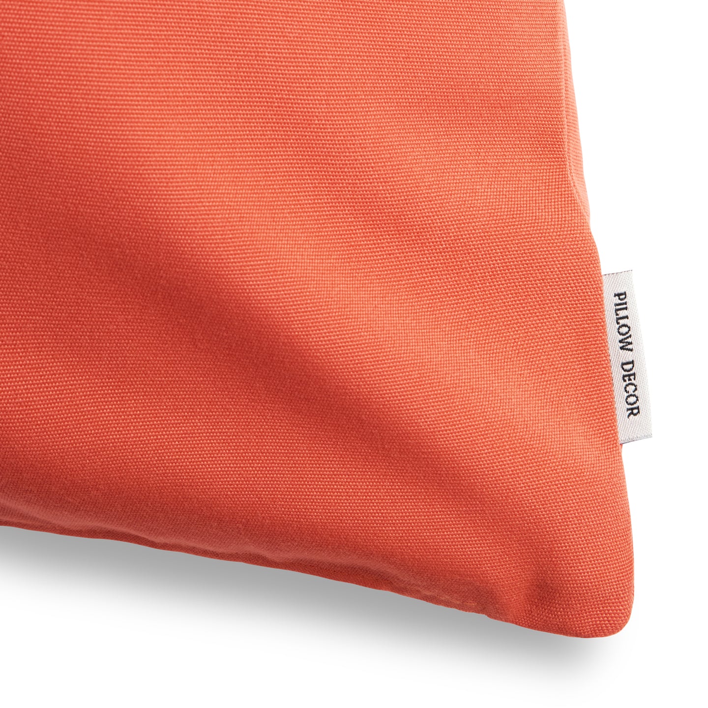Sunbrella Outdoor Solid Pillow - Melon - corner detail | all-groups