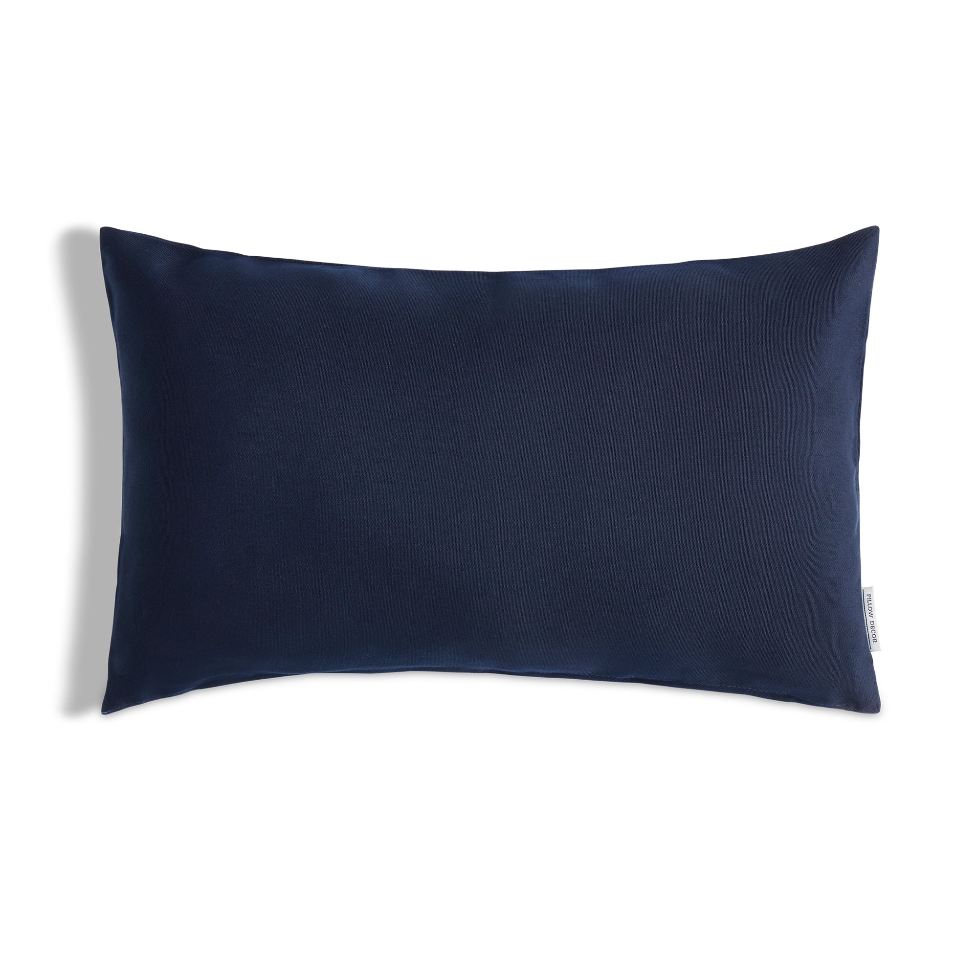Sunbrella Outdoor Solid Pillow - Navy Blue - 12x20 lumbar pillow