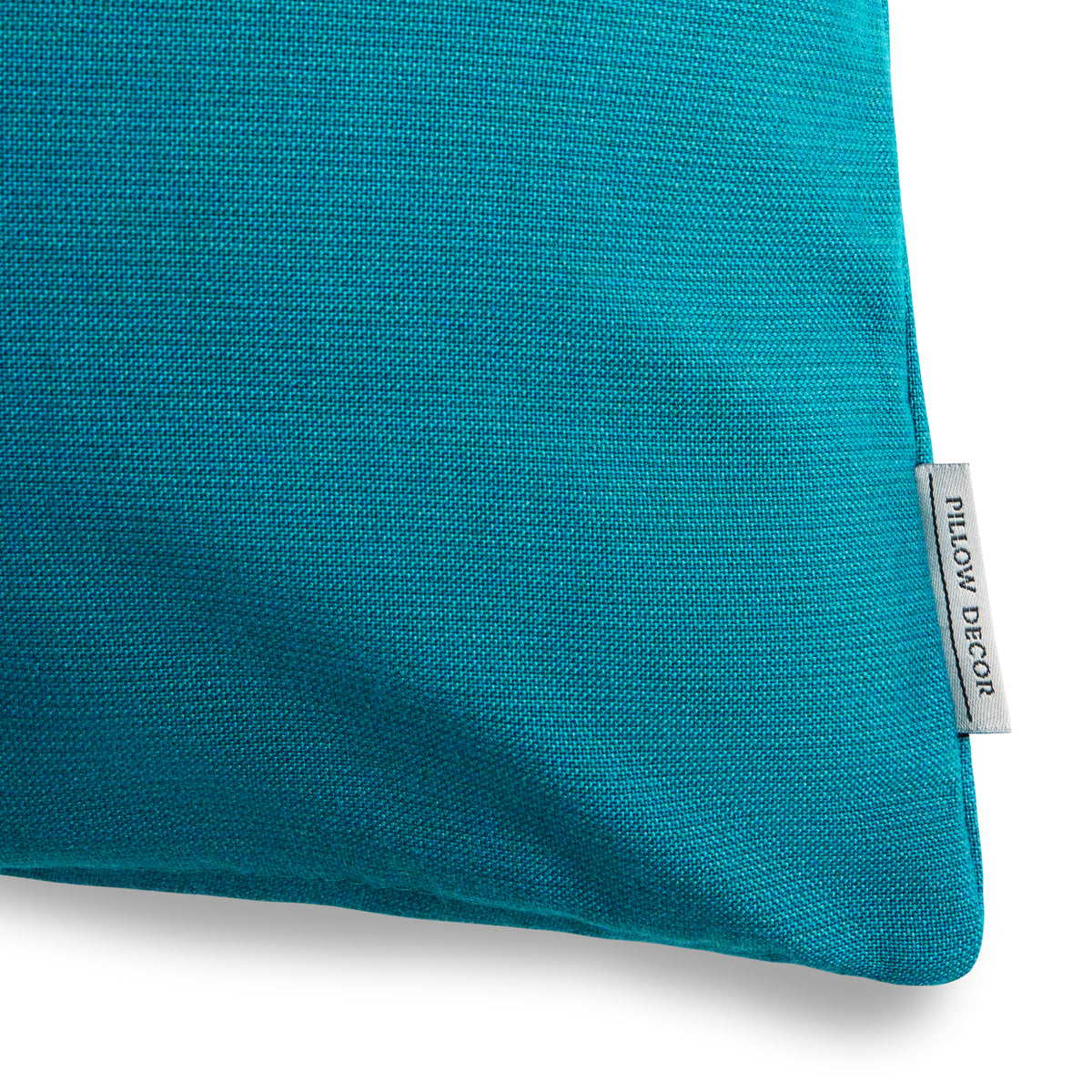 Sunbrella Outdoor Solid Pillow - Teal - corner detail | all-groups