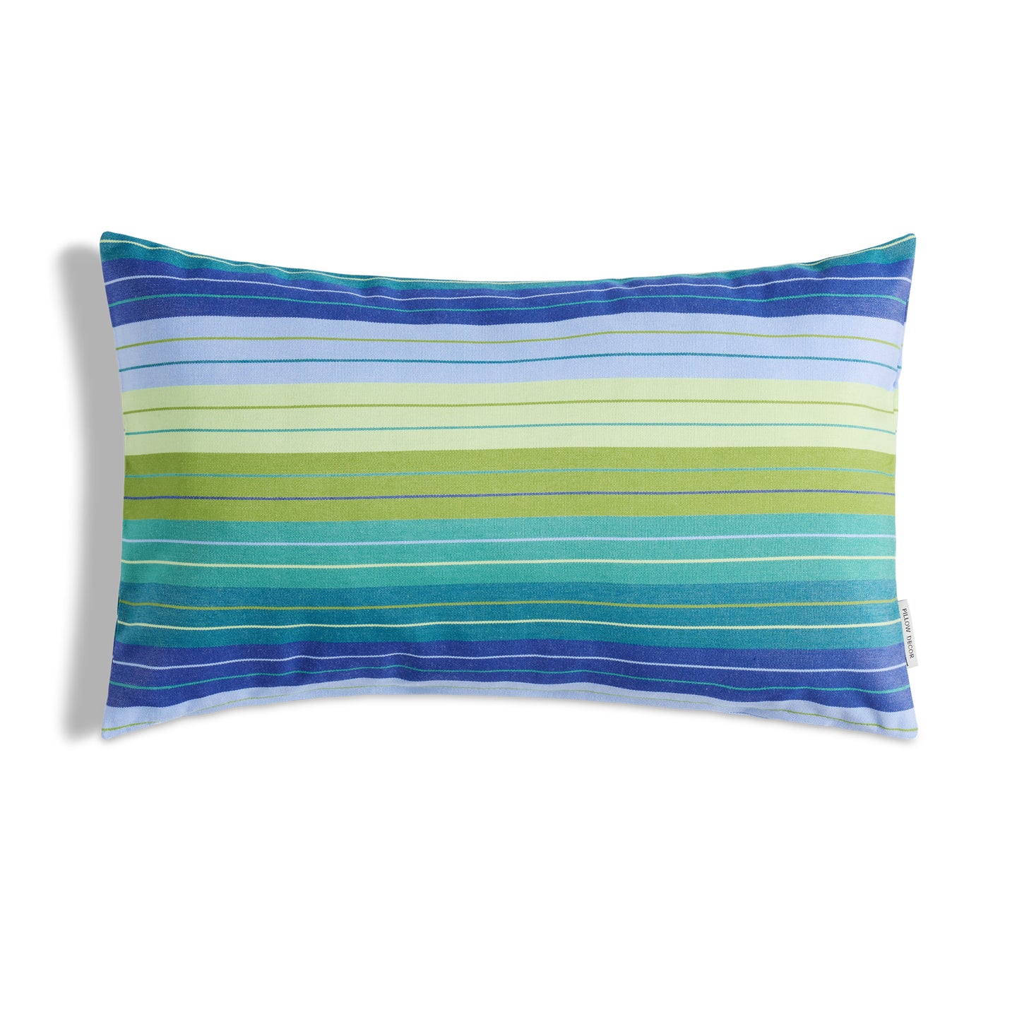 Sunbrella Outdoor Stripe Pillow - Seville Seaside - 12x20 lumbar pillow
