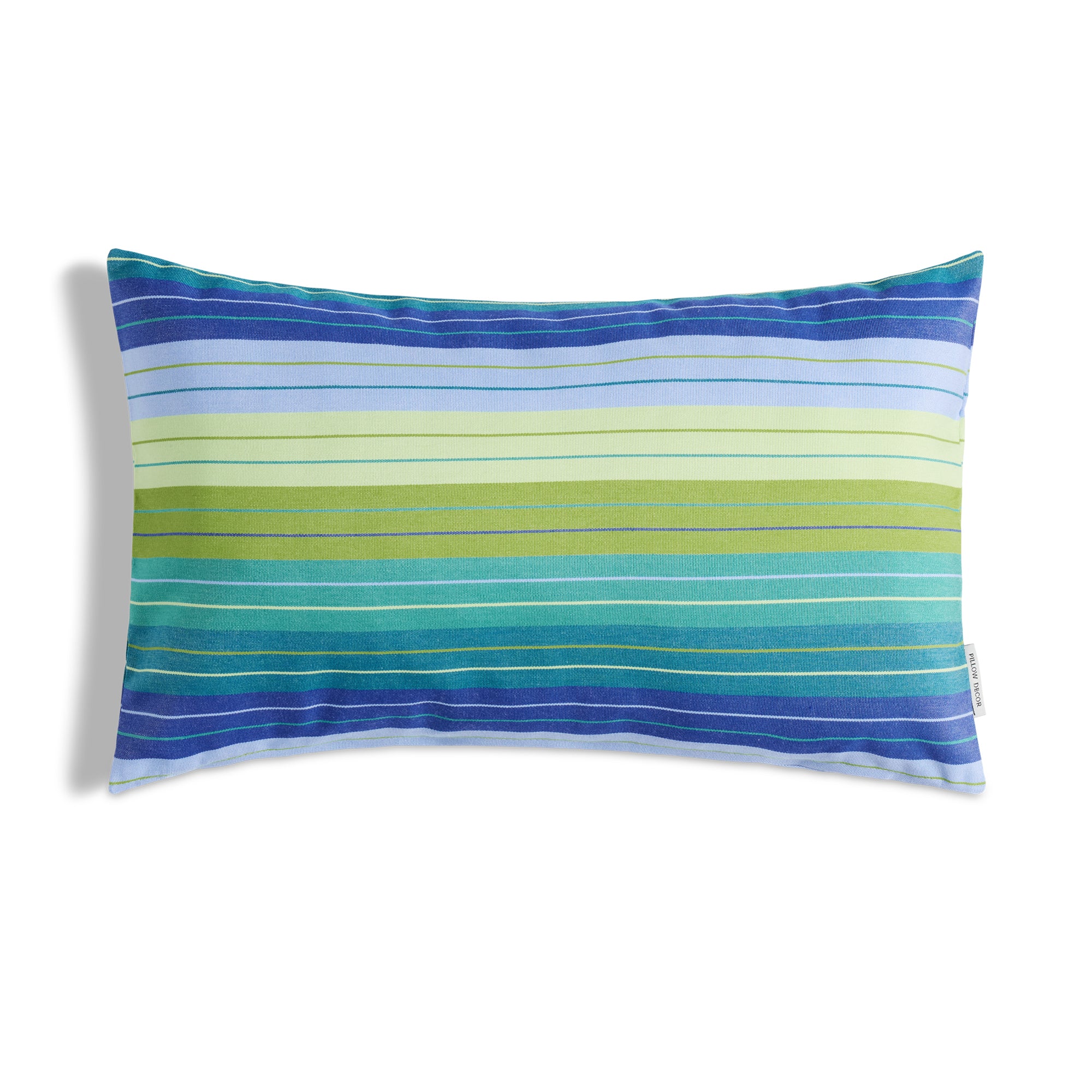 Sunbrella Outdoor Stripe Pillow - Seville Seaside - 12x20 lumbar pillow