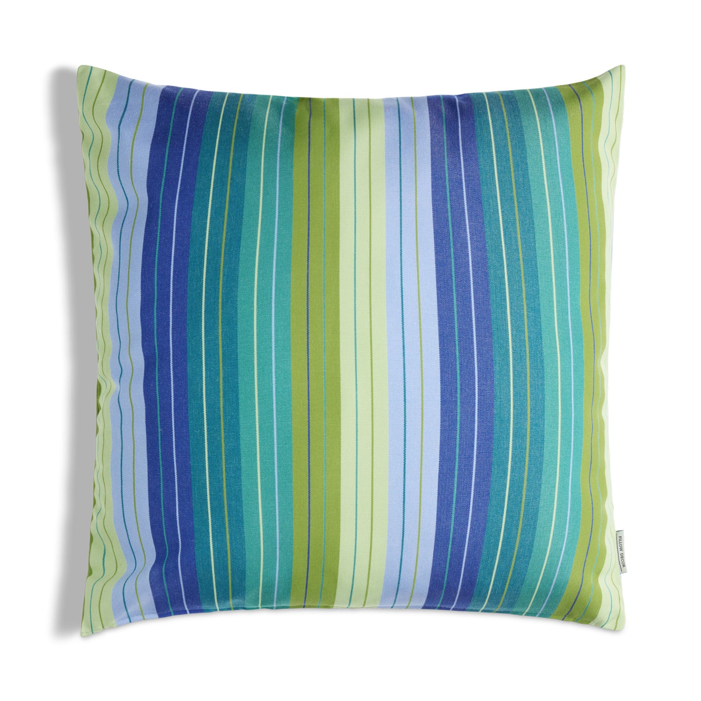 Sunbrella Outdoor Stripe Pillow - Seville Seaside - 20x20 square pillow