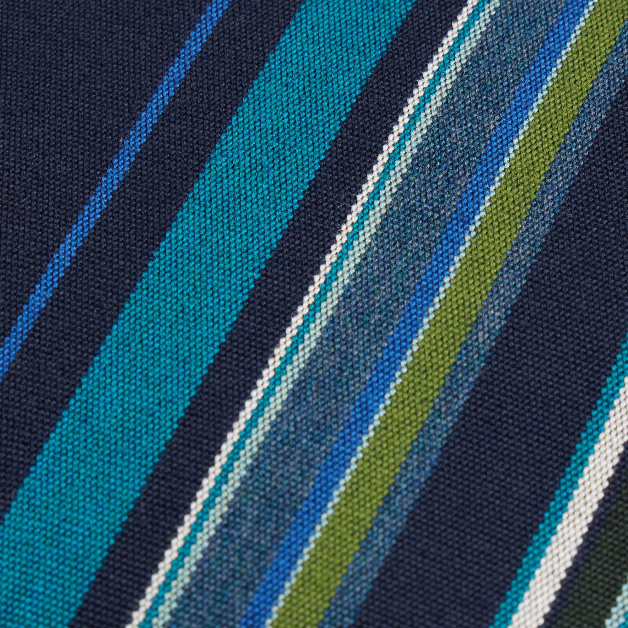 Sunbrella Outdoor Stripe Pillow - Riverbend Blues - fabric detail | all-groups