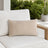 Sunbrella Outdoor Solid Pillow - Antique Beige - 12x20 rectangular pillow - lifestyle