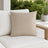 Sunbrella Outdoor Solid Pillow - Antique Beige - 20x20 square pillow - lifestyle