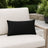 Sunbrella Outdoor Solid Pillow - Black - 12x20 rectangular pillow - lifestyle