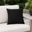 Sunbrella Outdoor Solid Pillow - Black - 20x20 square pillow - lifestyle