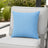 Sunbrella Outdoor Solid Pillow - Blue - 20x20 square pillow - lifestyle