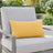 Sunbrella Outdoor Solid Pillow - Buttercup Yellow - 12x20 rectangular pillow - lifestyle