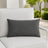 Sunbrella Outdoor Solid Pillow - Dark Gray - 12x20 rectangular pillow - lifestyle
