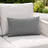 Sunbrella Outdoor Solid Pillow - Heather Gray - 12x20 rectangular pillow - lifestyle