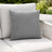 Sunbrella Outdoor Solid Pillow - Heather Gray - 20x20 square pillow - lifestyle