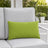 Sunbrella Outdoor Solid Pillow - Lime - 12x20 rectangular pillow - lifestyle