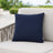 Sunbrella Outdoor Solid Pillow - Navy Blue - 20x20 square pillow - lifestyle